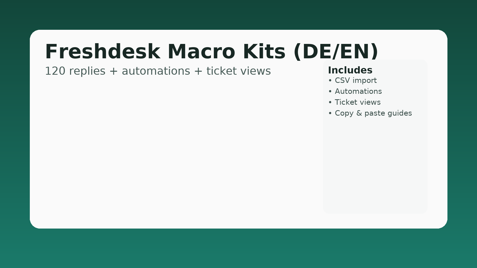 Preview of Freshdesk macros, automations and views
