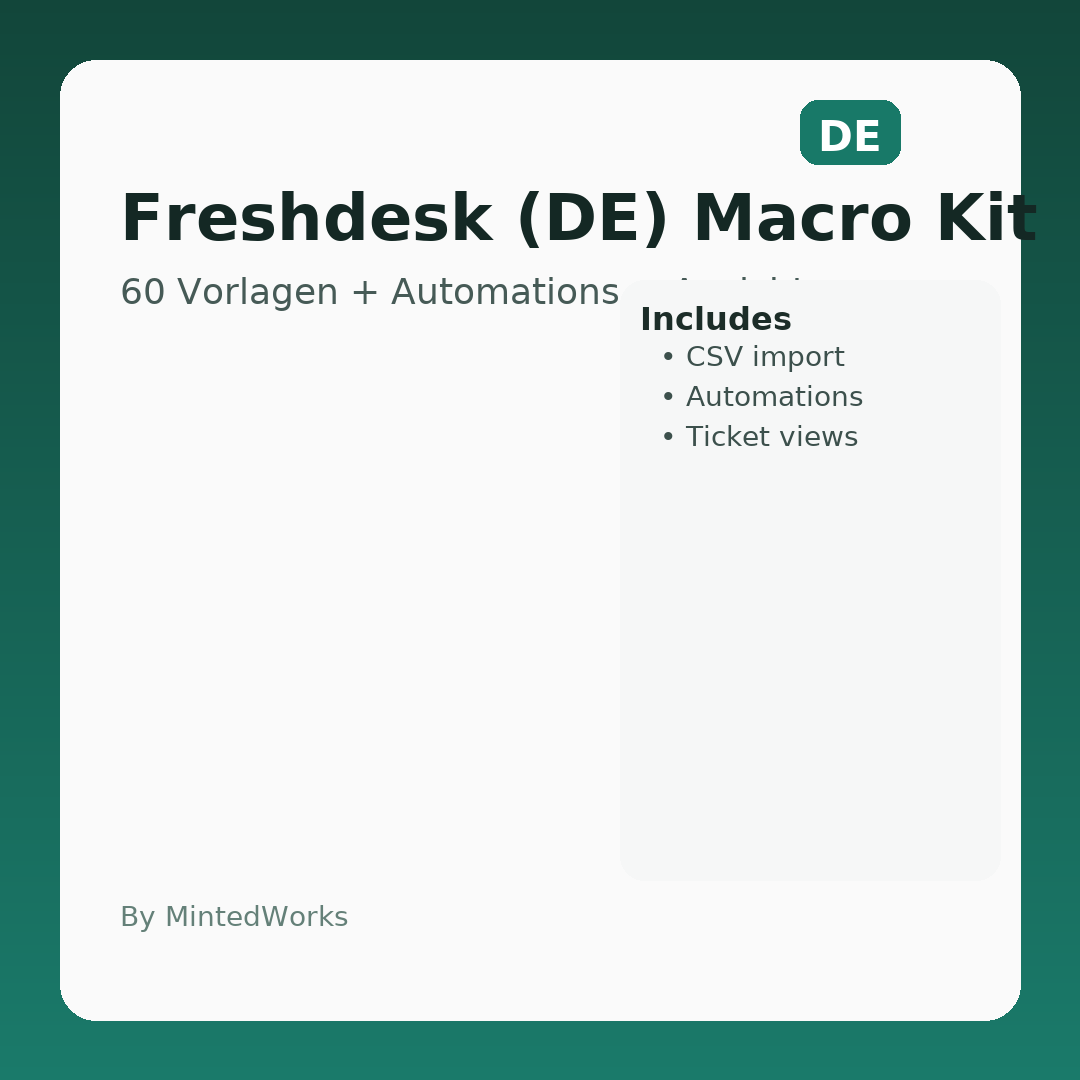 Freshdesk (DE) Macro Kit cover